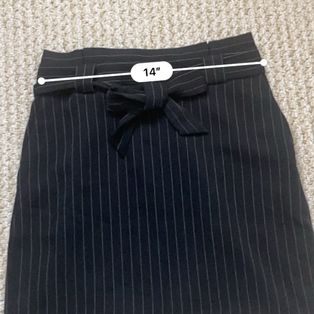 EXPRESS | High Rise Stripe Paper Bag Skirt Size 6 - Picture 13 of 14